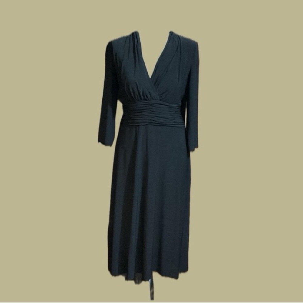 Kasper Black Long Sleeve Dress sz 14